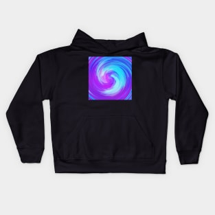 Swirl of Crystal Lines Of Purples and Blue Kids Hoodie